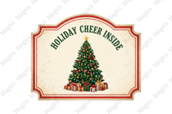 Vintage Christmas Labels PNG Product Image 1