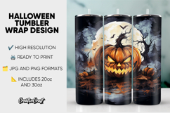 Halloween Tumbler Wrap Design, tumbler sublimation 20oz 30oz Product Image 1