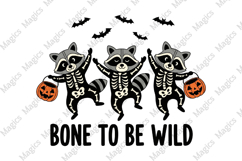 Funny Halloween Skeleton Raccoon Png Product Image 1