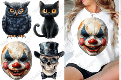 Vintage Halloween Sublimation Clipart Product Image 1