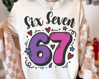 Six Seven Pink 67 SVG PNG File Product Image 2