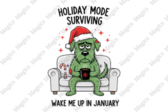 Grumpy Christmas Dog PNG Product Image 1