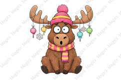 Funny Christmas Moose Png Product Image 1