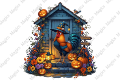 Witch Hat Rooster Halloween PNG Product Image 1