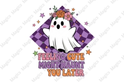 Cute Ghost Halloween PNG Sublimation Product Image 1