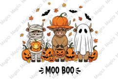 Spooky Halloween Highland Cow Png Product Image 2