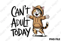 Funny Lazy Cat Sarcastic Sassy Adult Png Product Image 1