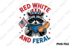 4th of July Raccoon Hotdog Patriotic USA Product Image 1