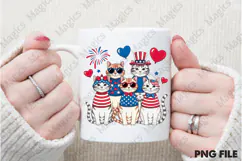 4th of July USA Patriotic Cat Png Product Image 2