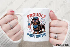 4th of July USA Patriotic Dog Proudly Product Image 2