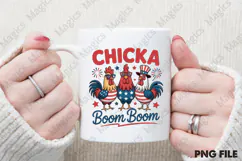 Patriotic Chicken USA 4th of July Merica Png Product Image 2