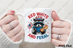 4th of July Raccoon Hotdog Patriotic USA Product Image 2