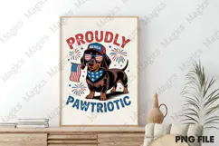 4th of July USA Patriotic Dog Proudly Product Image 3