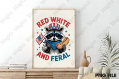4th of July Raccoon Hotdog Patriotic USA Product Image 3