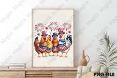 4th of July USA Patriotic Chicken Png Product Image 3