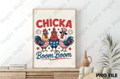 Patriotic Chicken USA 4th of July Merica Png Product Image 3
