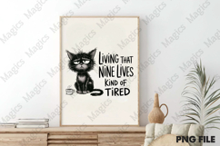 Funny Cat Sarcastic Sassy Adult Tired Product Image 3