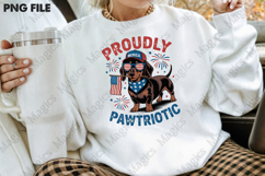 4th of July USA Patriotic Dog Proudly Product Image 4