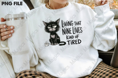 Funny Cat Sarcastic Sassy Adult Tired Product Image 4
