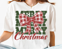 Merry Christmas Plaid Ribbon SVG PNG File Product Image 3