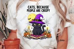 Halloween Cat Witch Creepy Png Product Image 2