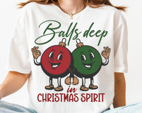 Balls Deep In Christmas Spirit SVG PNG File Product Image 3