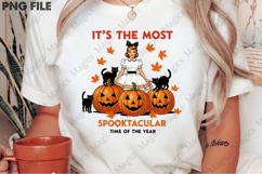 Vintage Halloween Girl PNG Sublimation Product Image 1