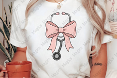 Watercolor Glitter Nursing Bow PNG Product Image 2