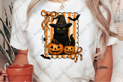 Black Cat Pumpkin Halloween Png Product Image 2