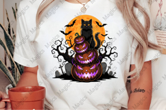 Black Cat Witch Pumpkin Png Product Image 2