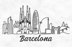 Barcelona Minimalism Line Drawing Product Image 1