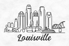 Louisville Minimalism Line Drawing Product Image 1