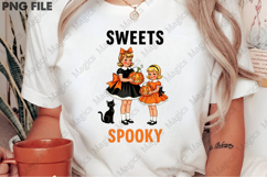Vintage Halloween Girls PNG Sublimation Product Image 1