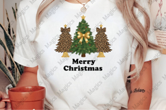 Leopard Christmas Tree Coquette Bow PNG Product Image 2