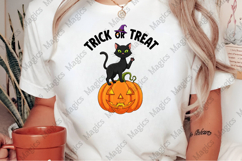 Halloween Black Cat Pumpkin PNG Product Image 2