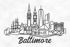 Baltimore Minimalism Line Drawing Product Image 1