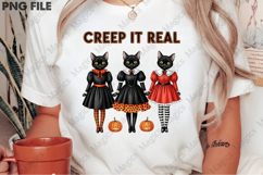 Vintage Halloween Cats PNG Sublimation Product Image 2