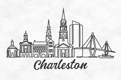 Charleston Minimalism Line Drawing Product Image 1
