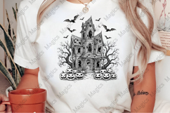 Vintage Halloween Haunted House Png Product Image 2
