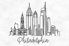 Philadelphia Minimalism Line Drawing Product Image 1
