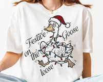 Festive Goose On The Loose SVG PNG File Product Image 3