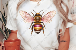 Colorful Cute Bee PNG Sublimation Product Image 2