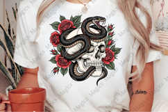 Vintage Snake Skull PNG Product Image 2