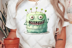 Watercolor Halloween Cake Clipart Design Product Image 2