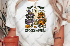 Spooky and Feral Raccoon Halloween Png Product Image 2