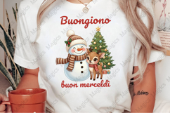Christmas Snowman With Reindeer PNG Product Image 2