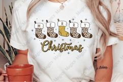 Christmas Leopard Print Stockings PNG Product Image 2