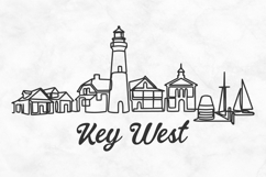 Key West Minimalism Line Drawing Product Image 1