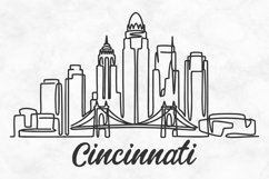 Cincinnati Minimalism Line Drawing Product Image 1