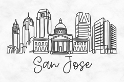 San Jose Minimalism Line Drawing Product Image 1